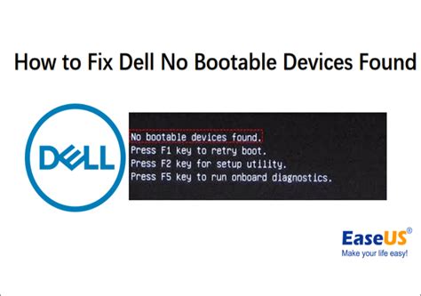 dell no bootable device found hard drive test passed|no bootable device dell inspiron.